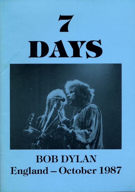 seven days england october 1987 Bob Dylan book