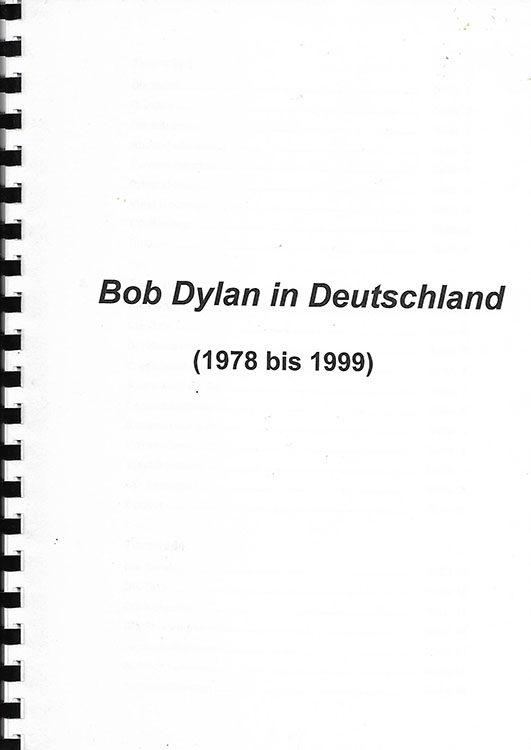 bob dylan in deutschland 1978 bis 1999 book in German