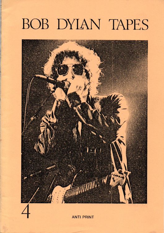 Bob Dylan tapes booklet