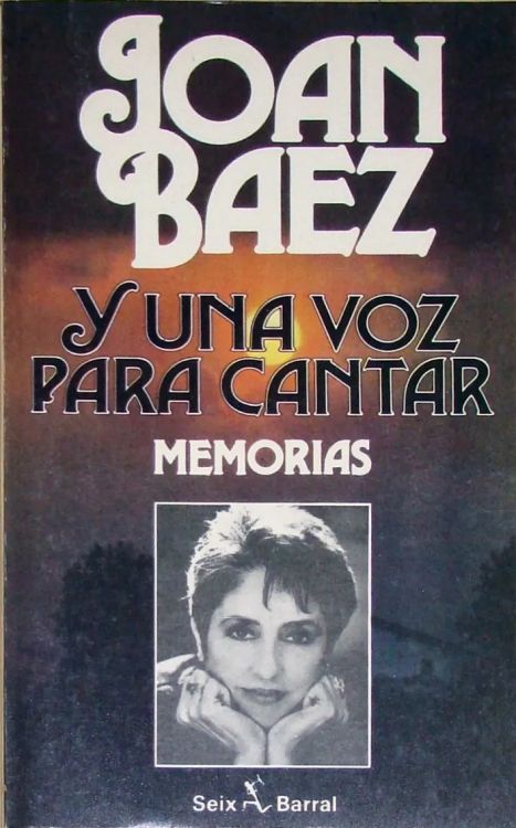 una voz para cantar joan baez  book in Spanish