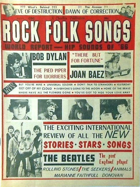 rock folk songs magazine Bob Dylan front cover