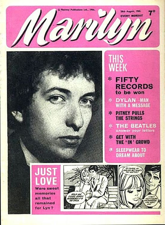 marilyn magazine Bob Dylan front cover