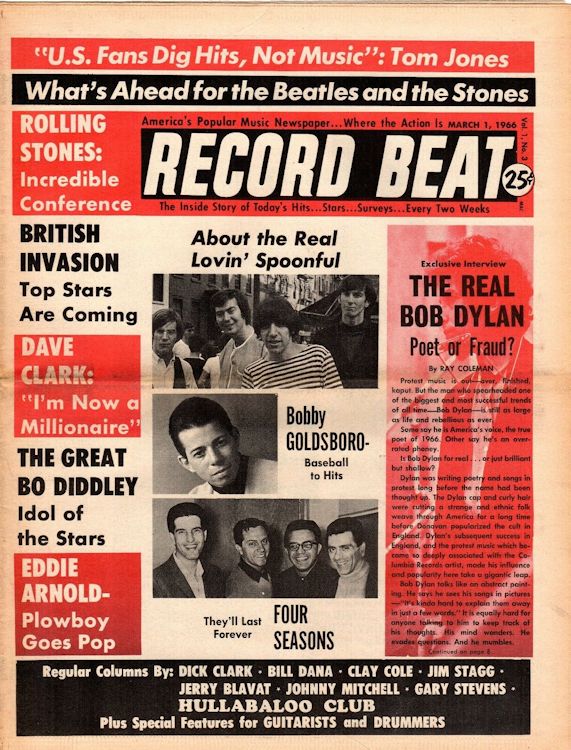 record beat usa magazine Bob Dylan front cover