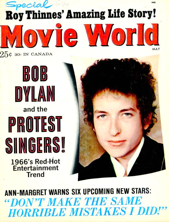 movie world magazine Bob Dylan front cover