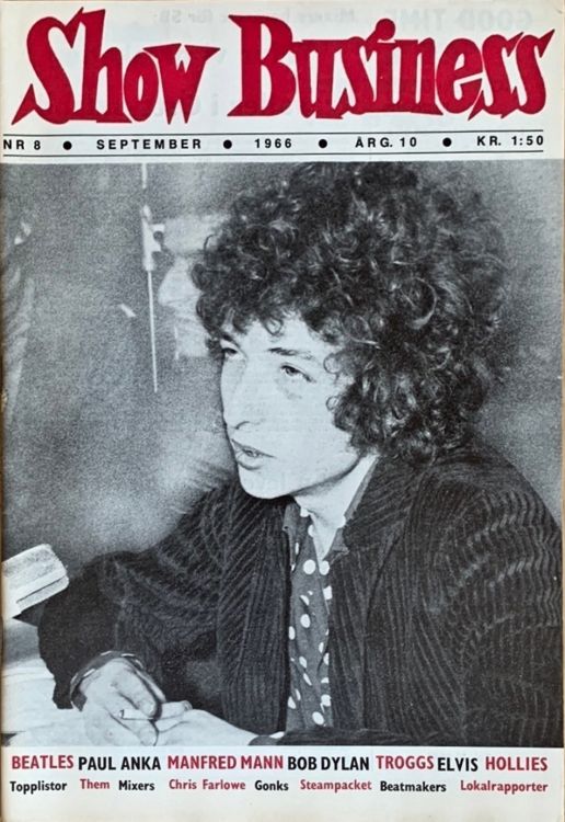 show business magazine Bob Dylan front cover