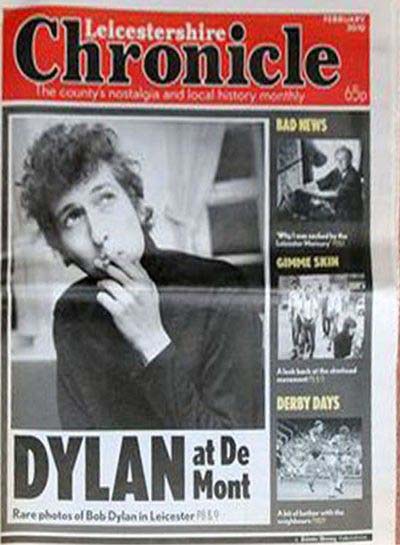 leicestershire chronicle magazine Bob Dylan front cover