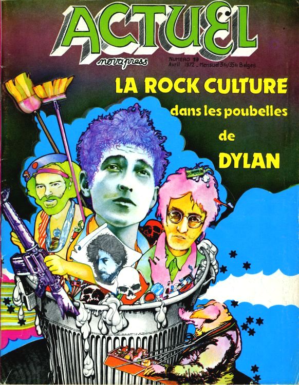 actuel magazine Bob Dylan front cover