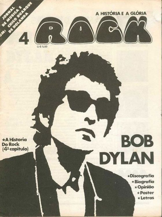 rock a historia a gloria magazine Bob Dylan front cover