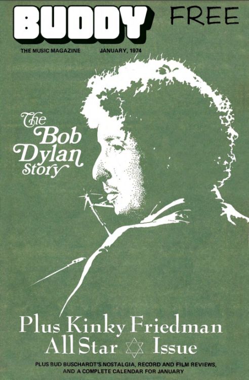 buddy texas magazine Bob Dylan front cover