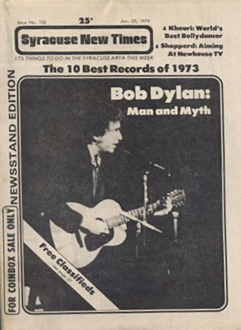 syracuse new times Bob Dylan front cover