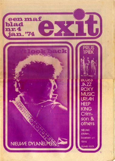 exit magazine Bob Dylan front cover