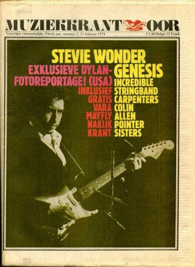 muziekkrant oor 1974 magazine Bob Dylan front cover