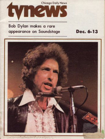 tv news chicago daily news magazine Bob Dylan front cover