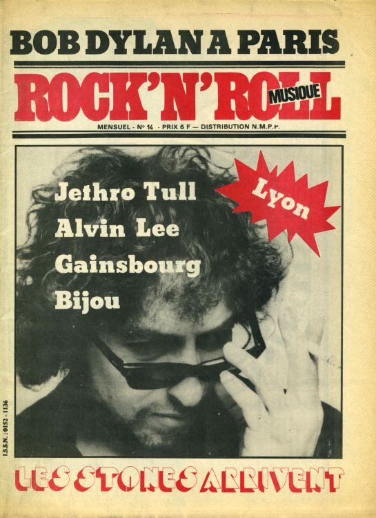 rock 'n' roll musique magazine Bob Dylan front cover
