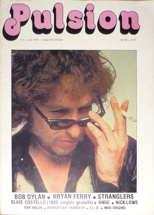 pulsion belgium magazine Bob Dylan front cover