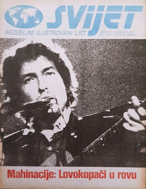 svijet magazine Bob Dylan front cover