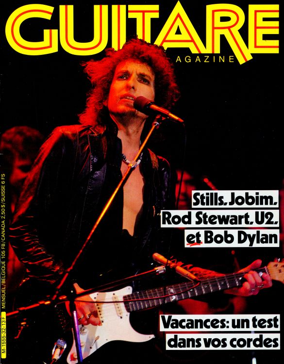 guitare magazine Bob Dylan front cover