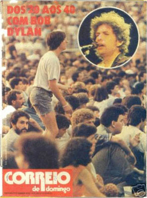 correio do domingo magazine Bob Dylan front cover