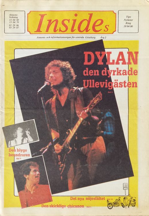 insides magazine Bob Dylan front cover