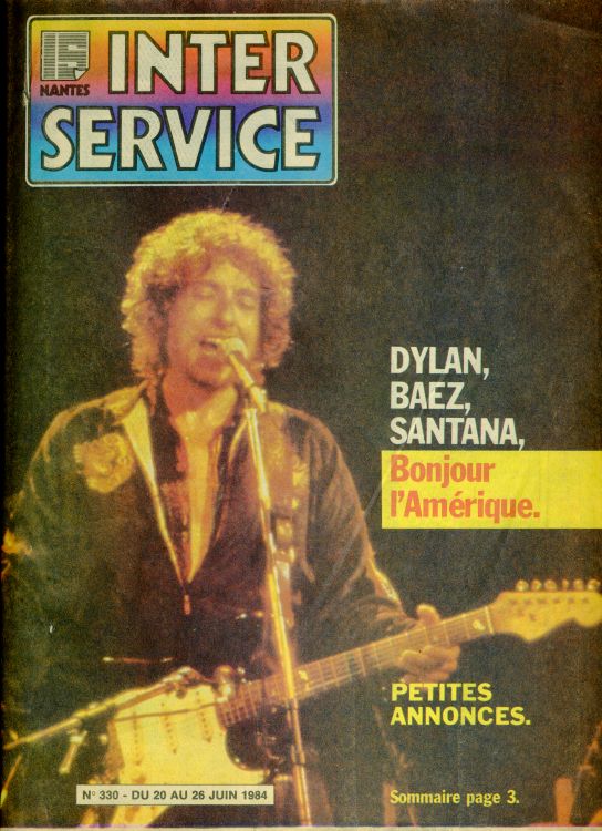 inter service nantes magazine Bob Dylan front cover