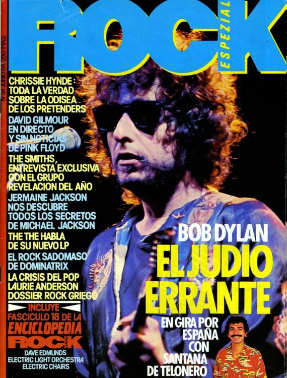 rock espezial magazine Bob Dylan front cover