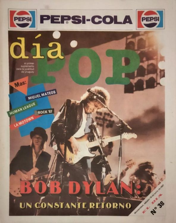 Dia Pop Uruguay supplement Bob Dylan front cover
