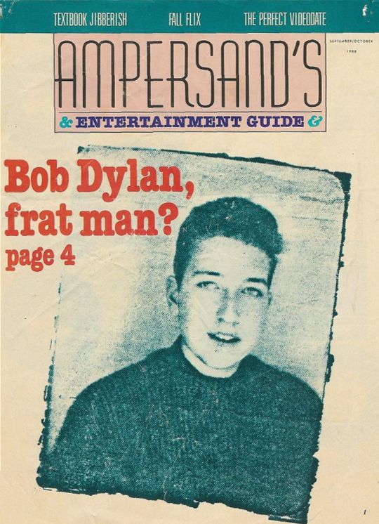 ampersand's entertaiment guide magazine Bob Dylan front cover