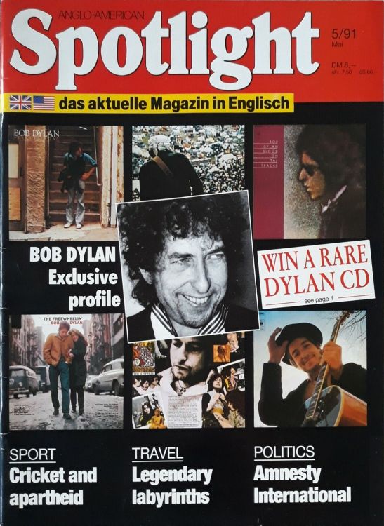 spotlight magazine Bob Dylan front cover