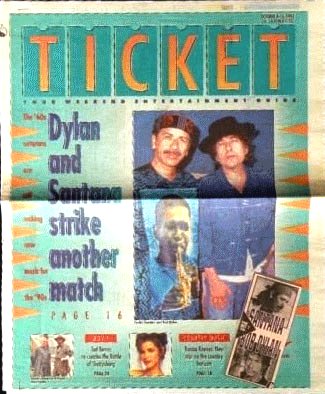 ticket magazine Bob Dylan front cover