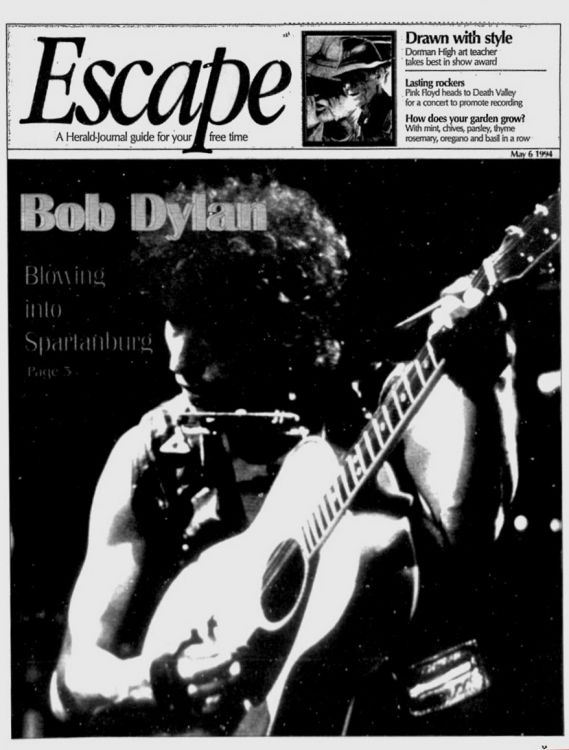 Escape 1994 Bob Dylan front cover