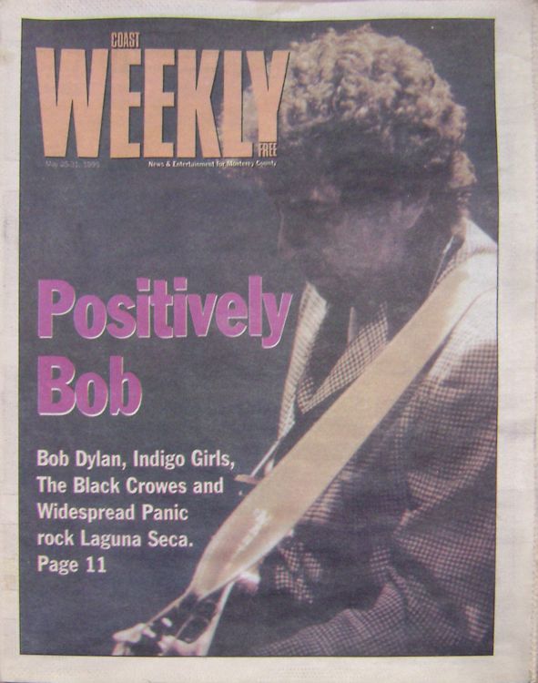 coast weekly magazine Bob Dylan front cover