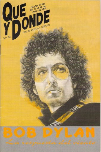 que y donde magazine Bob Dylan front cover