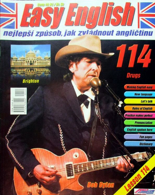easy english magazine-czech-republic.jpg  Bob Dylan front cover