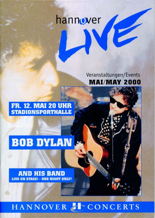 hannover live magazine Bob Dylan front cover