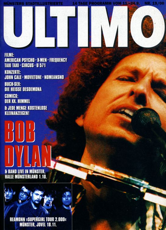 ultimo germany magazine Bob Dylan front cover