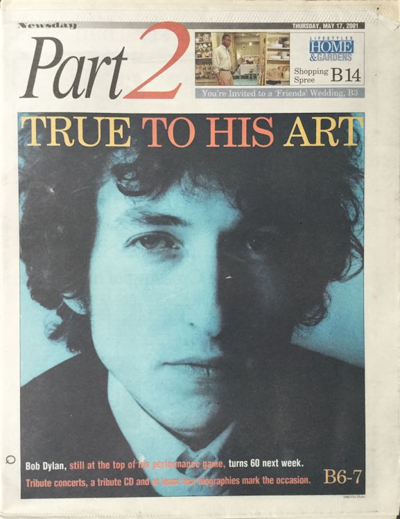 newday review magazine Bob Dylan front cover
