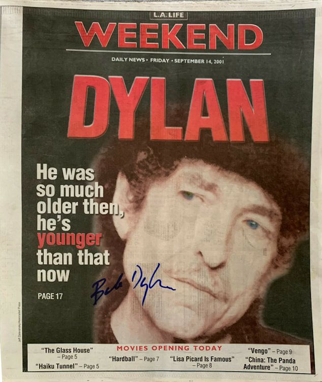 LA life Weekend 2001 Bob Dylan front cover