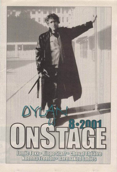 on stage magazine Bob Dylan front cover