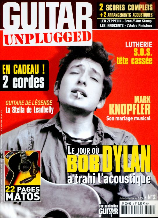 guitar unplugged magazine Bob Dylan front cover