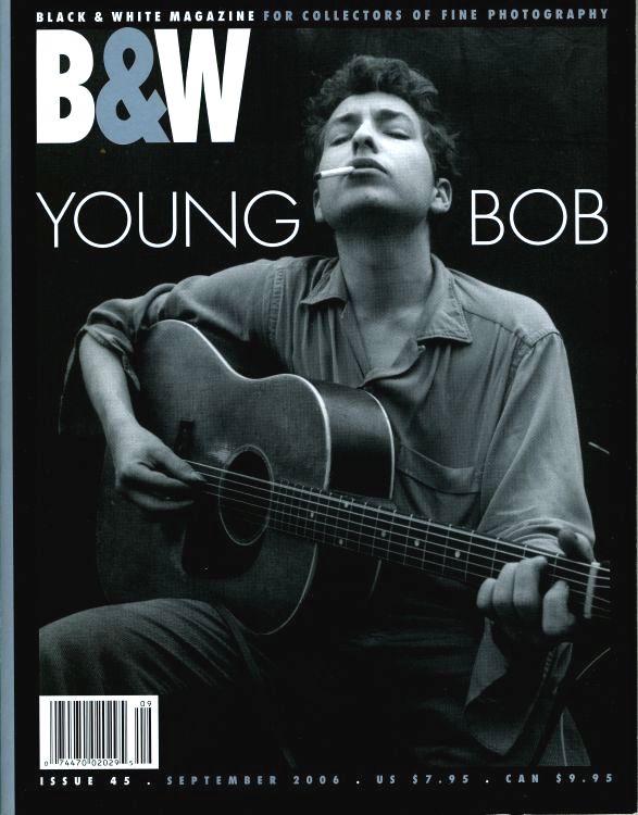 black & white magazine Bob Dylan front cover