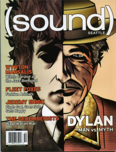 seattle sound magazine Bob Dylan front cover