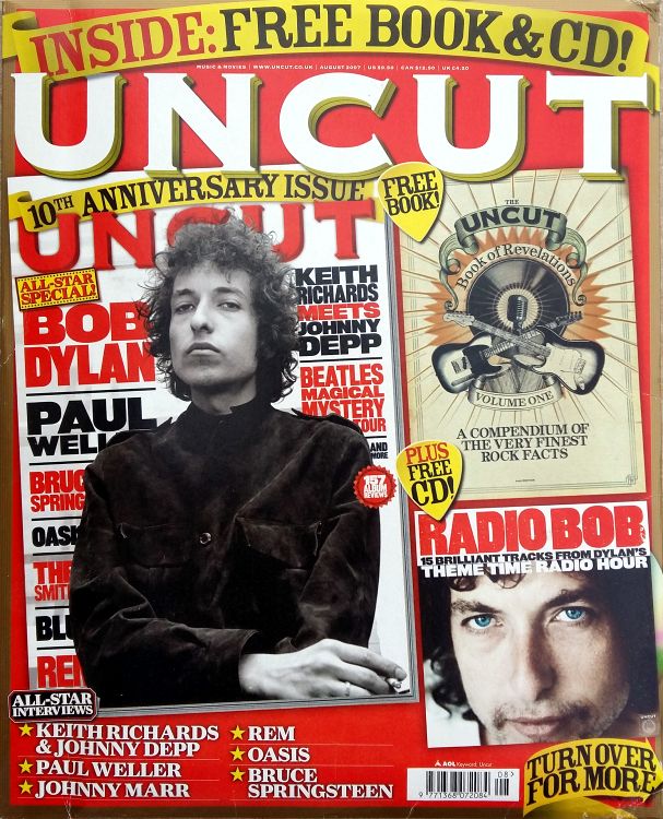 uncut magazine August 2007 Bob Dylan front cover