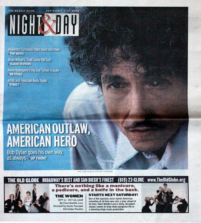 night & day magazine Bob Dylan front cover