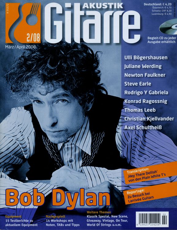 akustic magazine Bob Dylan front cover