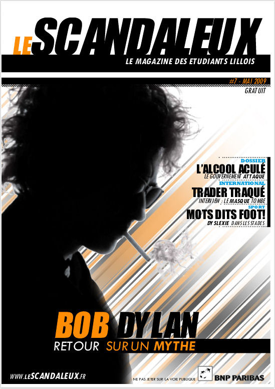 le scandaleux magazine Bob Dylan front cover
