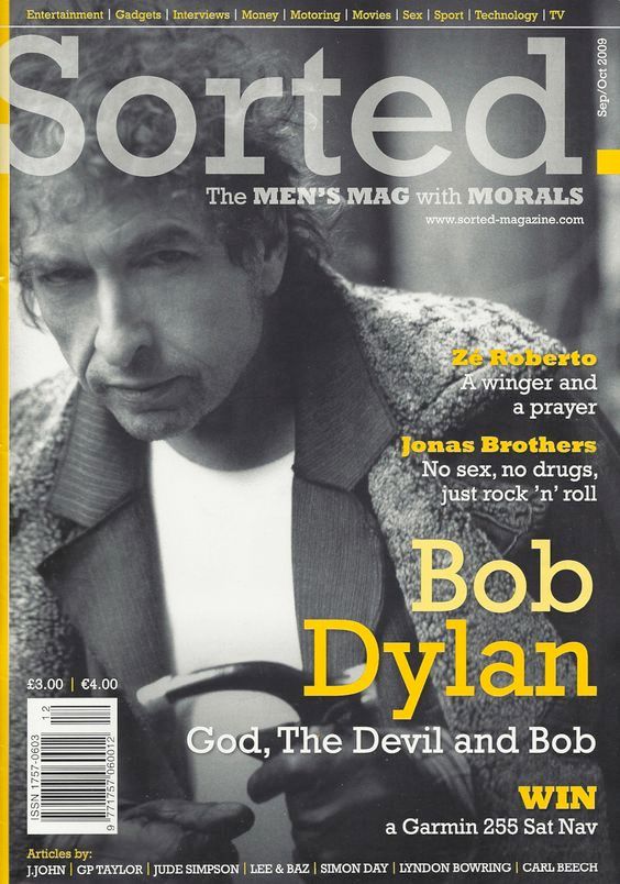 sorted The Men's Mag with Morals magazine Bob Dylan front cover