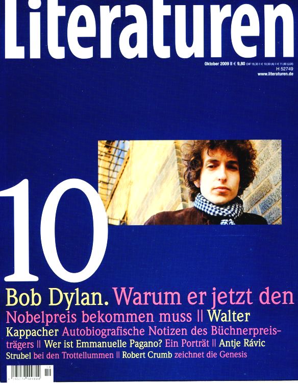 literaturen 2009 magazine Bob Dylan front cover