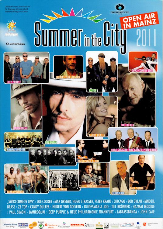 summer in the city magazine Bob Dylan front cover