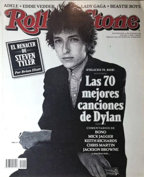 rolling stone magazine chile Bob Dylan front cover