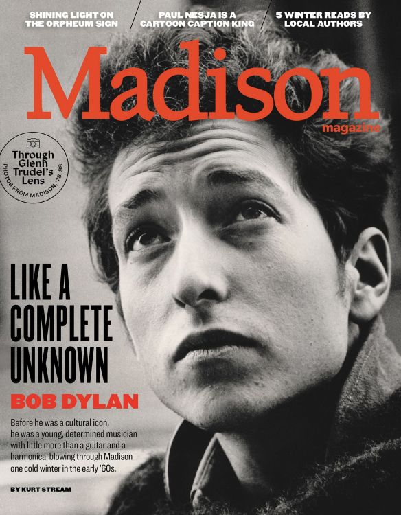 madison, Wi magazine Bob Dylan front cover